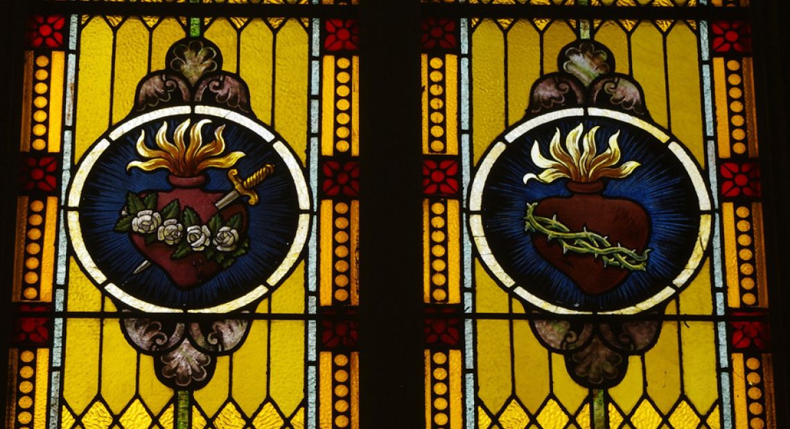 Saint_Mary_Catholic_Church_(Philothea,_Ohio)_-_stained_glass,_Immaculate_and_Sacred_Hearts.jpg
