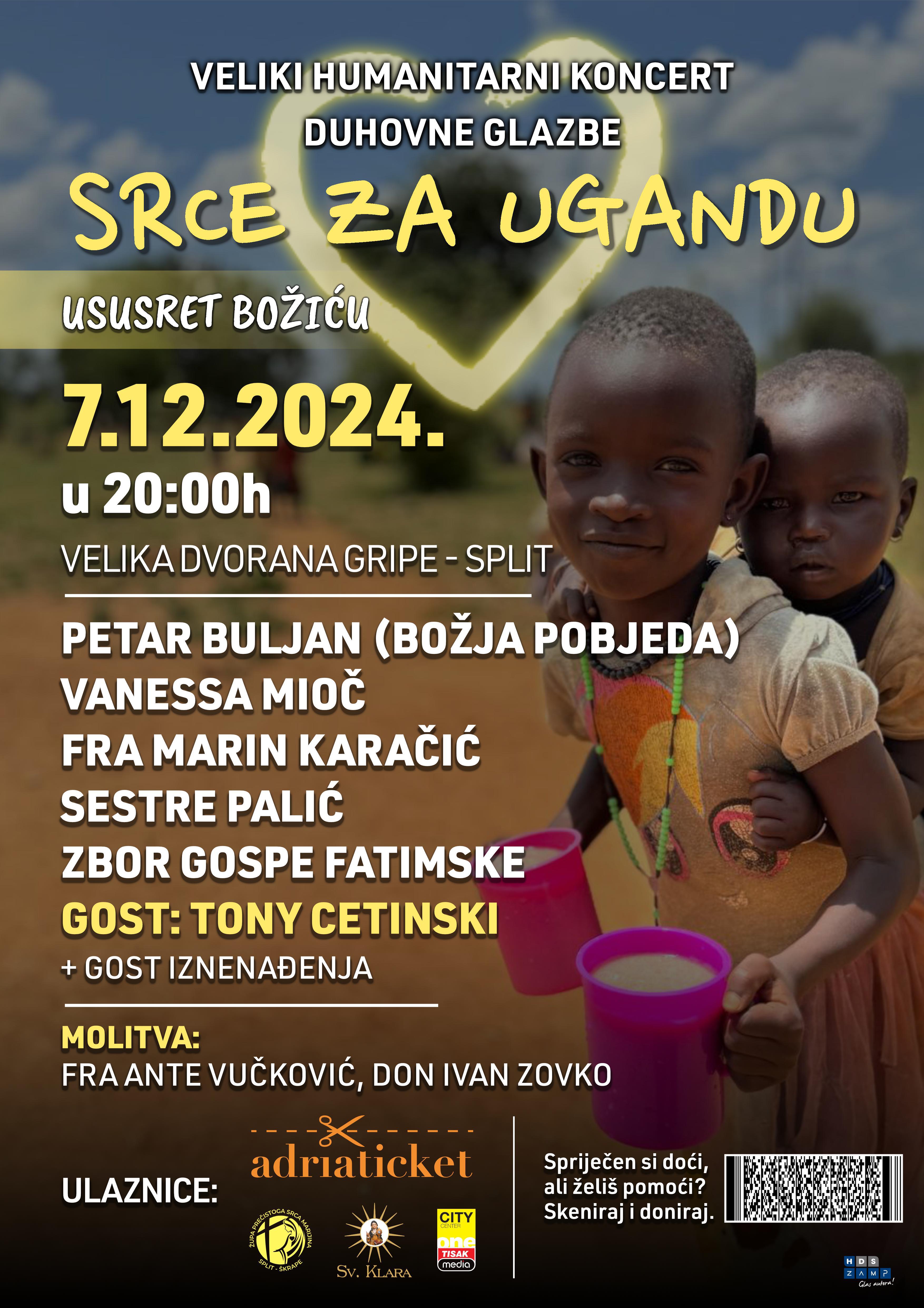 Plakat - koncert "Srce za Ugandu"