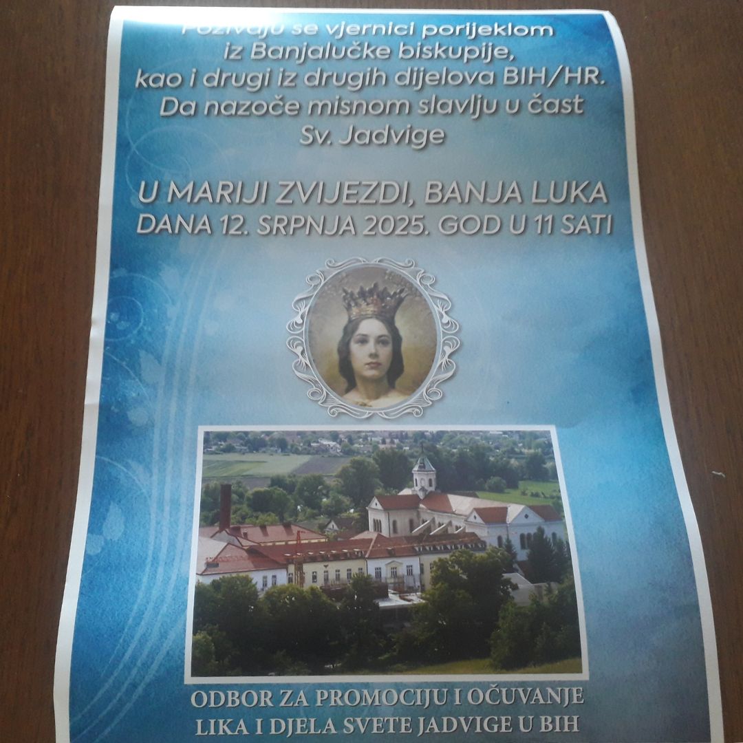 Poziv na proslavu sv. Jadvige u Banja Luki 