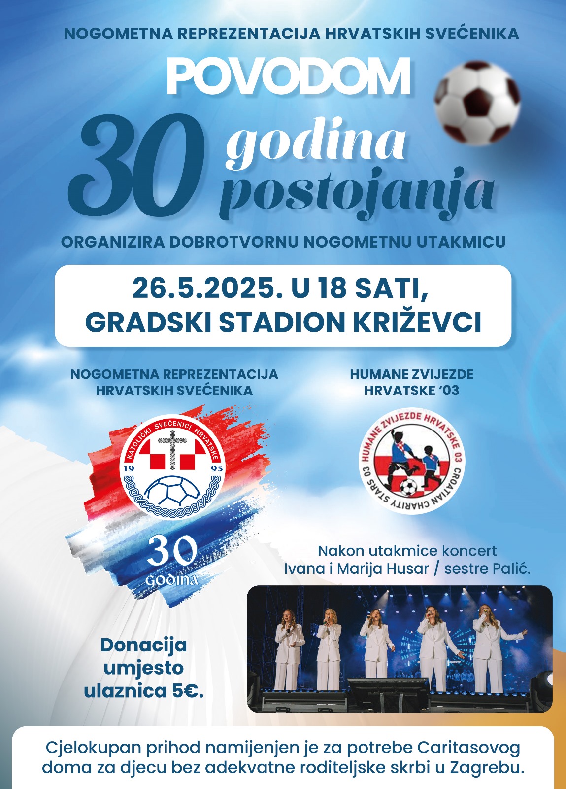 Plakat za 30 godina Nogometne reprezentacije hrvatskih svećenika