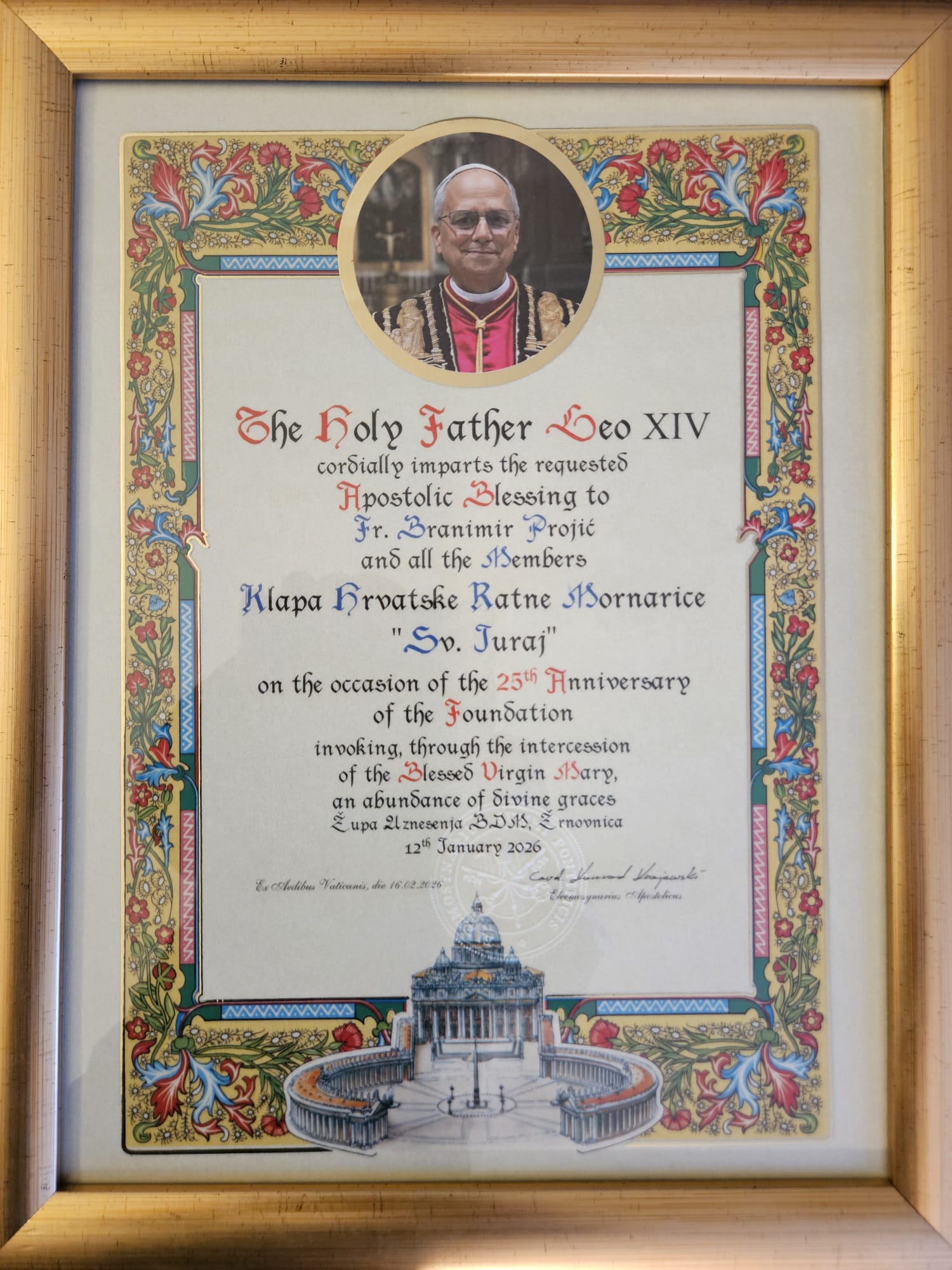 Svečani blagoslov Klape HRM