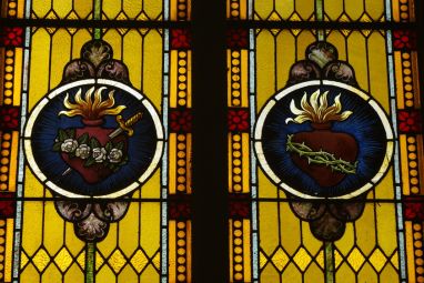 Saint_Mary_Catholic_Church_(Philothea,_Ohio)_-_stained_glass,_Immaculate_and_Sacred_Hearts.jpg
